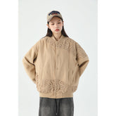 Unisex Jacket Vintage Baseball Jacket Men Baggy Coat